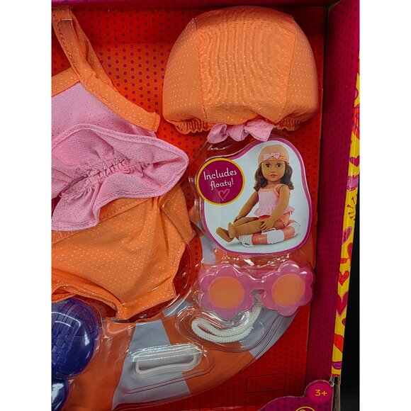 Our Generation Floaty Fun Deluxe Outfit 18" Doll Clothes American Girl - Picture 3 of 7